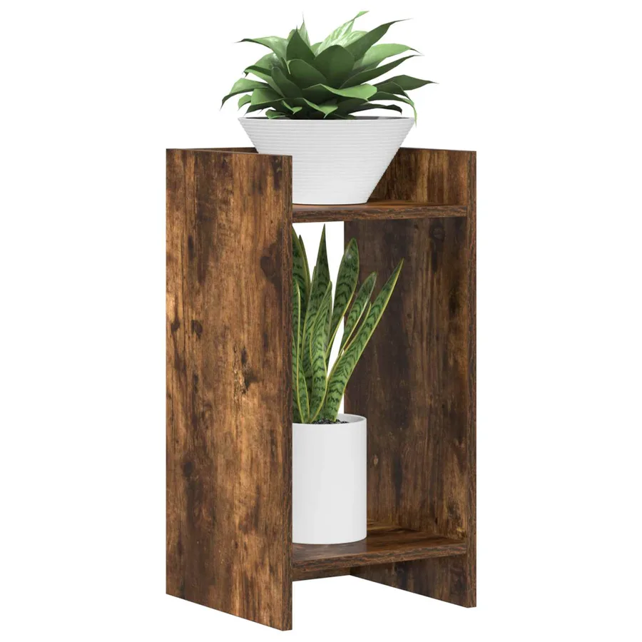 Support de Plante 2 pc Chêne Fumé 30 x 30 x 60 cm - 3
