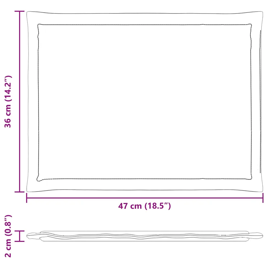 Coussins de siège 2 pcs Anthracite 47 x 36 x 2 cm Polyester - 10