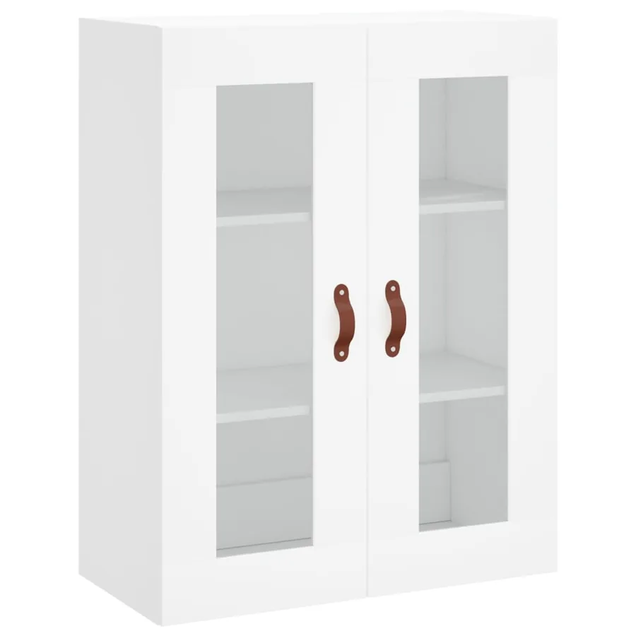 Buffet haut Blanc 69,5x34x180 cm Bois d'ingénierie - 5