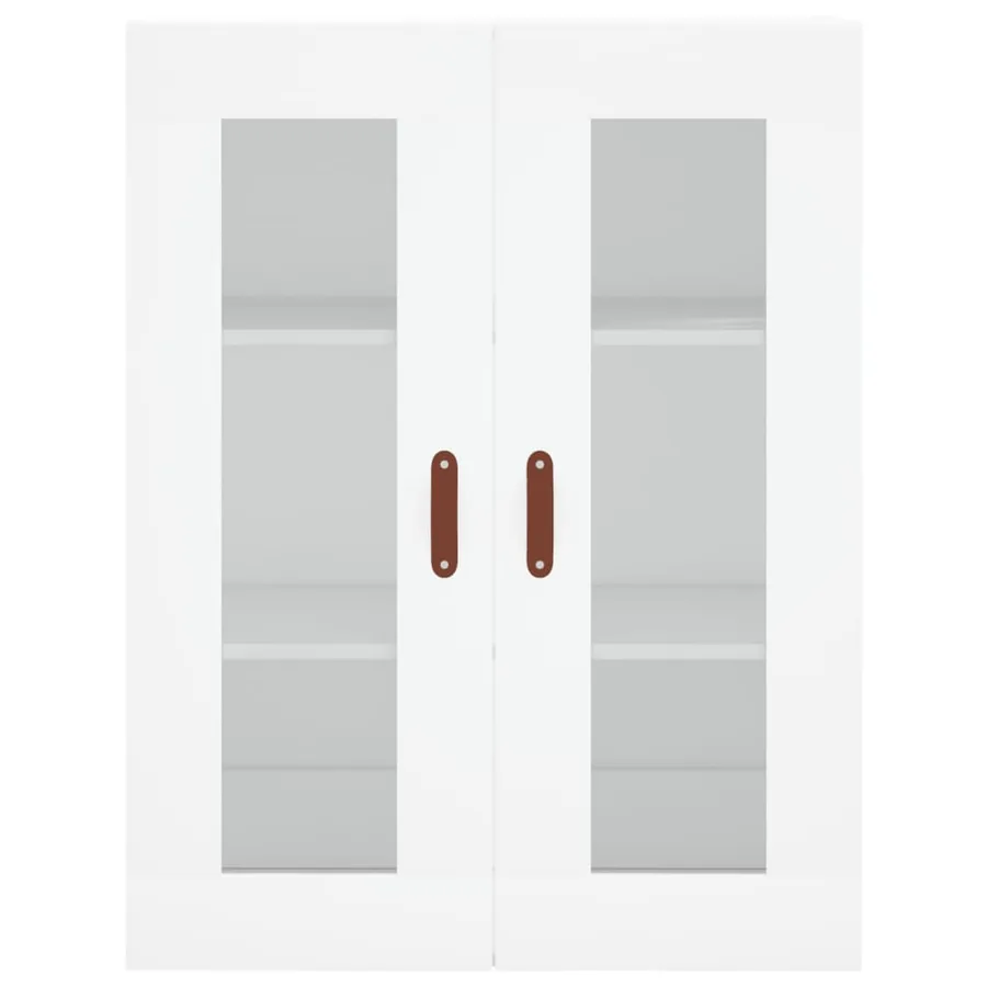 Armoires murales 2 pcs blanc bois d'ingénierie - 6