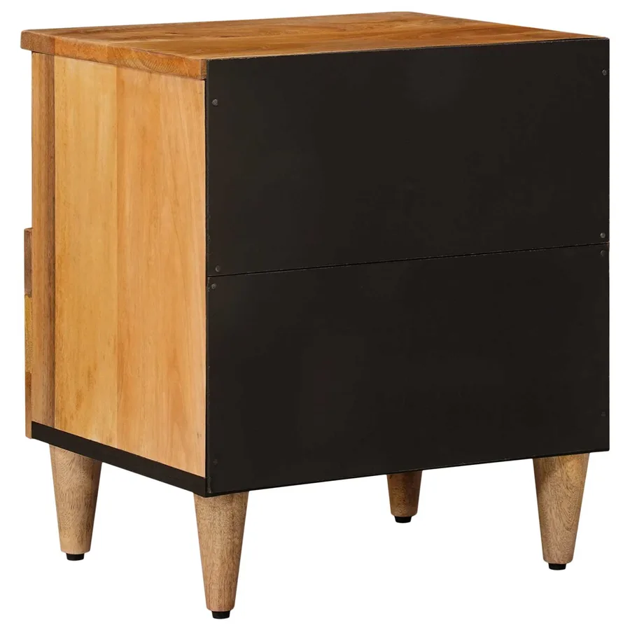 Cabinet de chevet Naturel 40 x 33 x 46 cm Bois de mangue massif - 5