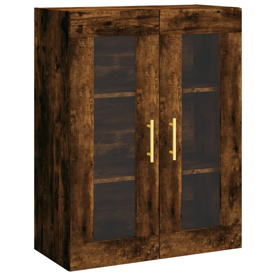 Armoire murale chêne fumé 69,5x34x90 cm - 2
