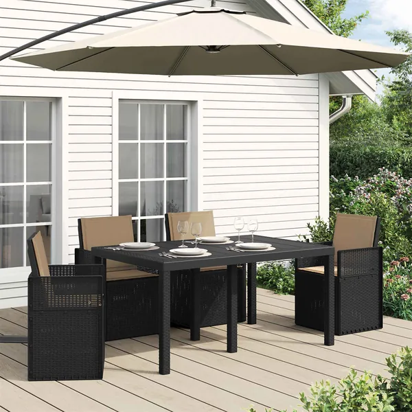 Coussins de siège et de dos 4 pcs Taupe 47 x 45 x 2 cm