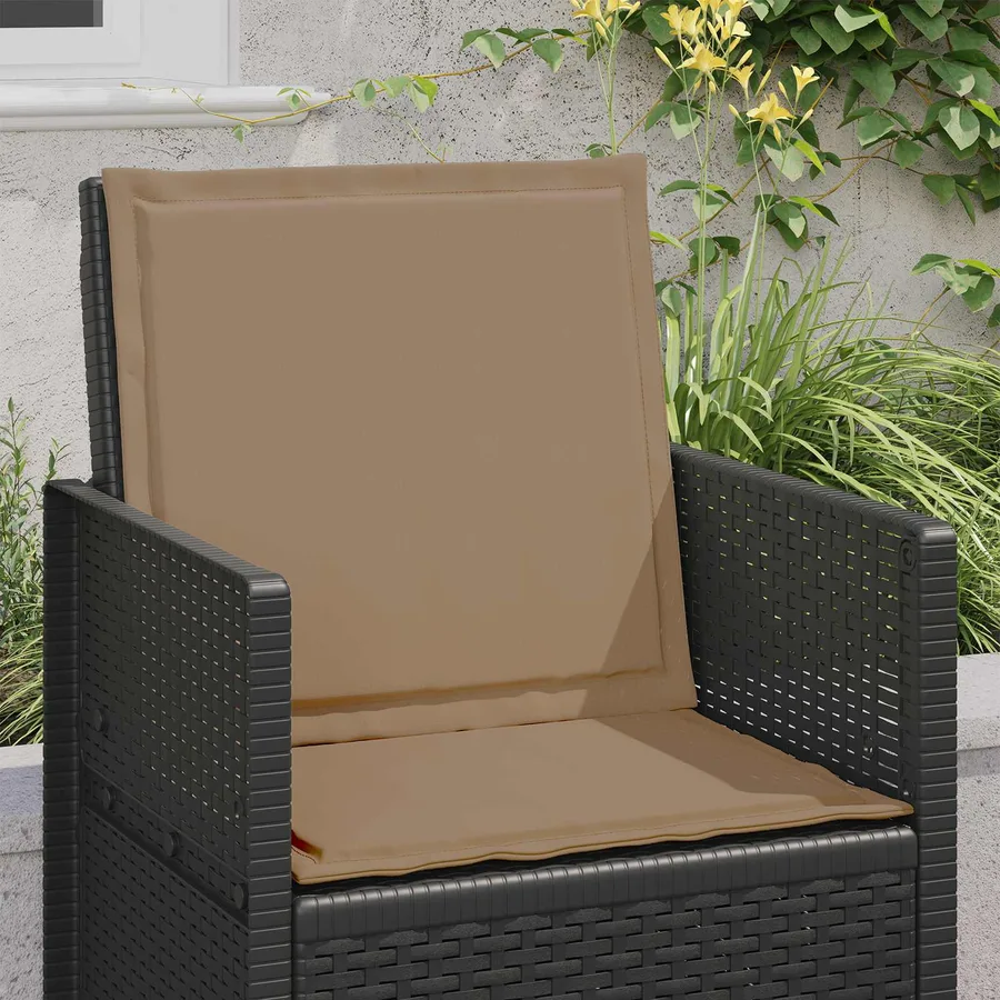 Coussins de siège et de dos 4 pcs Taupe 47 x 45 x 2 cm - 4