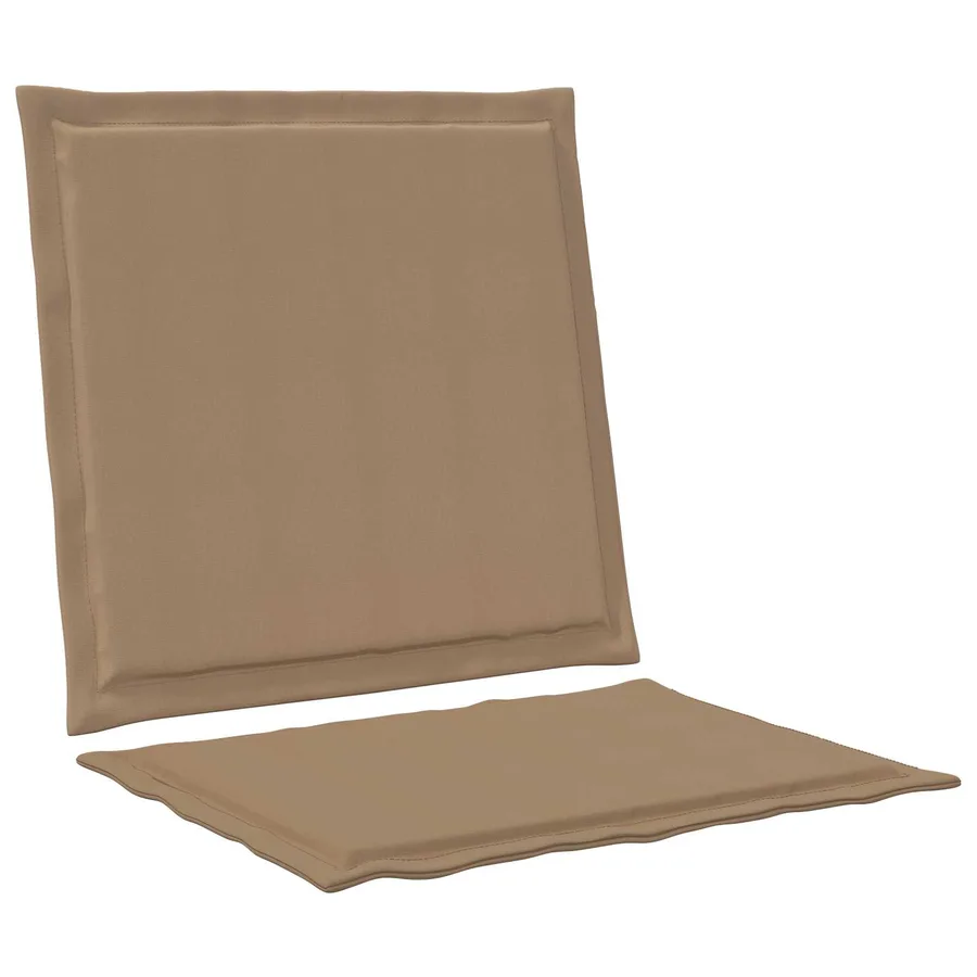 Coussins de siège et de dos 4 pcs Taupe 47 x 45 x 2 cm - 5