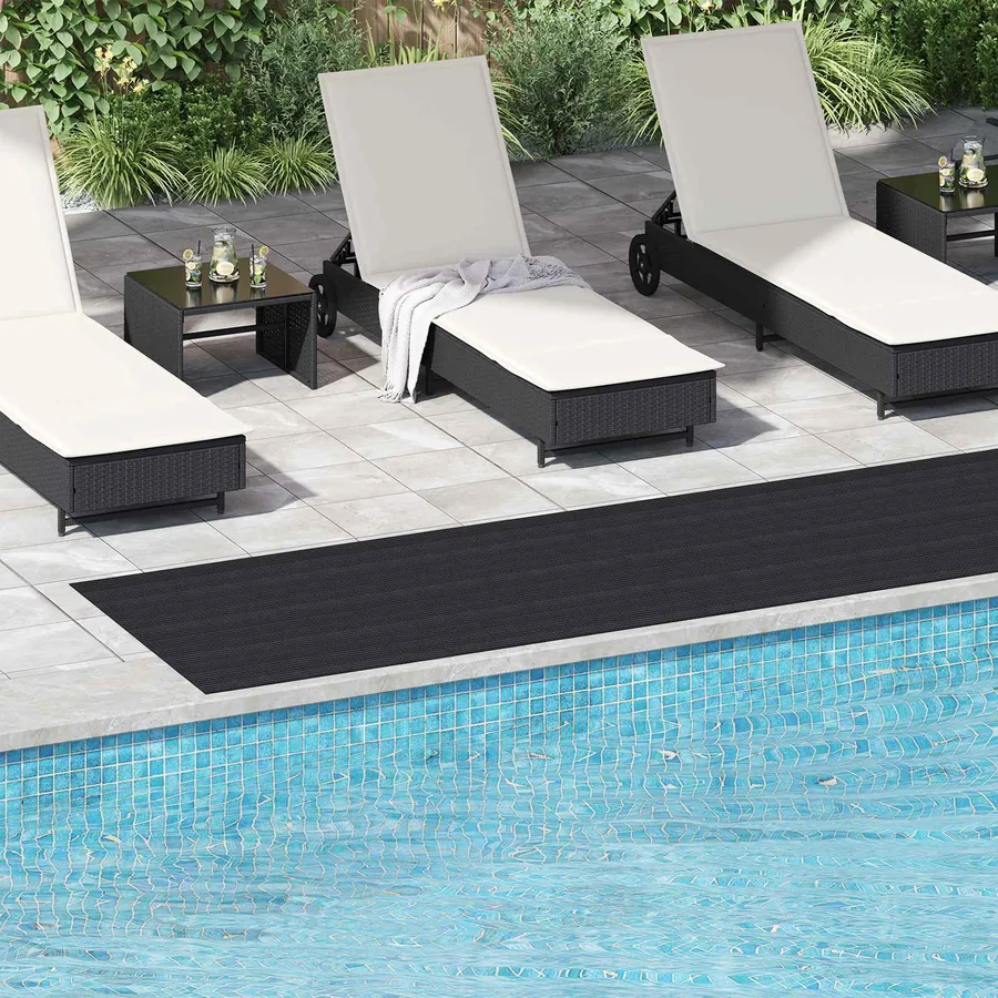 Tapis de sol Noir 1 x 5 m Caoutchouc