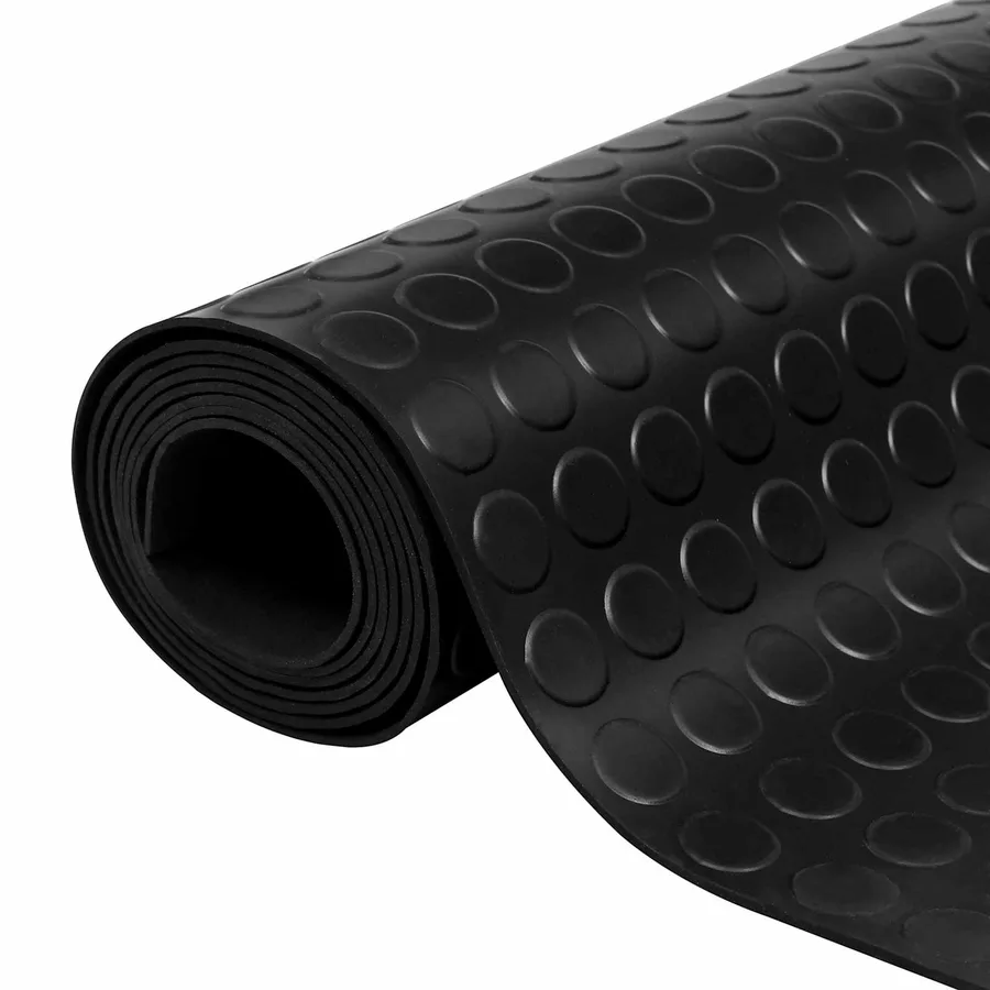 Tapis de sol Noir 1 x 5 m Caoutchouc - 2
