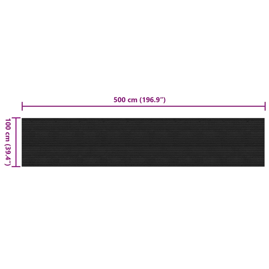 Tapis de sol Noir 1 x 5 m Caoutchouc - 6