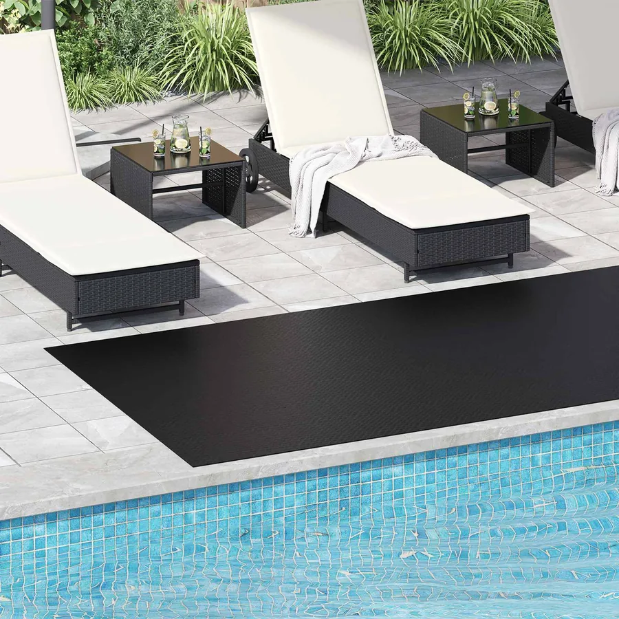 Tapis de sol Noir 1,5 x 4 m Caoutchouc