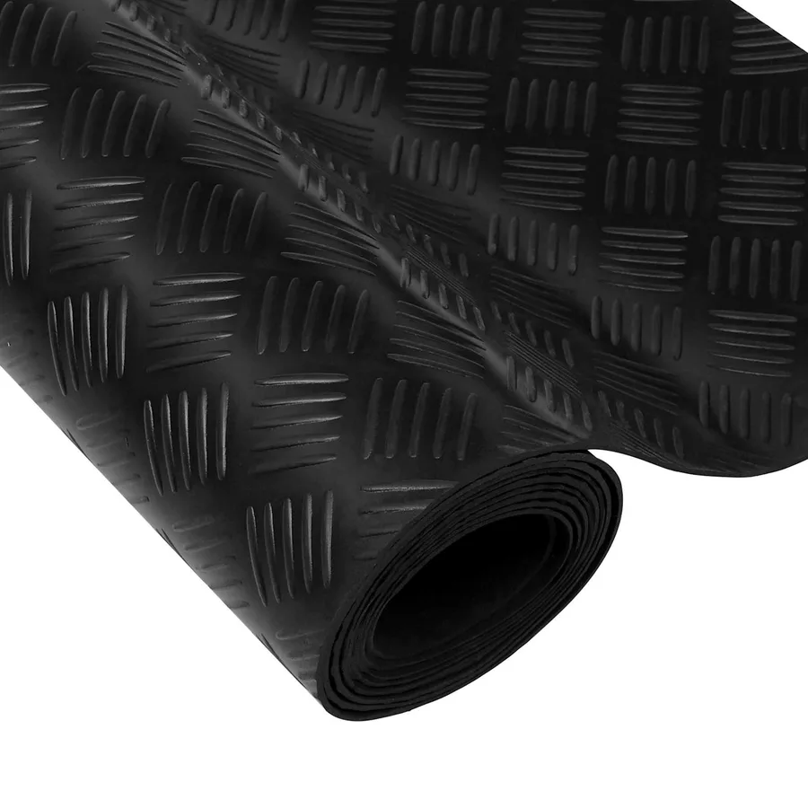 Tapis de sol Noir 1,5 x 4 m Caoutchouc - 5