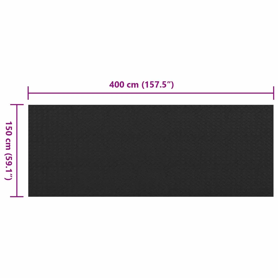 Tapis de sol Noir 1,5 x 4 m Caoutchouc - 6