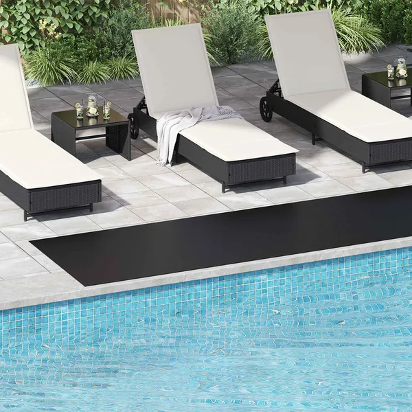Tapis de sol Noir 1 x 5 m Caoutchouc