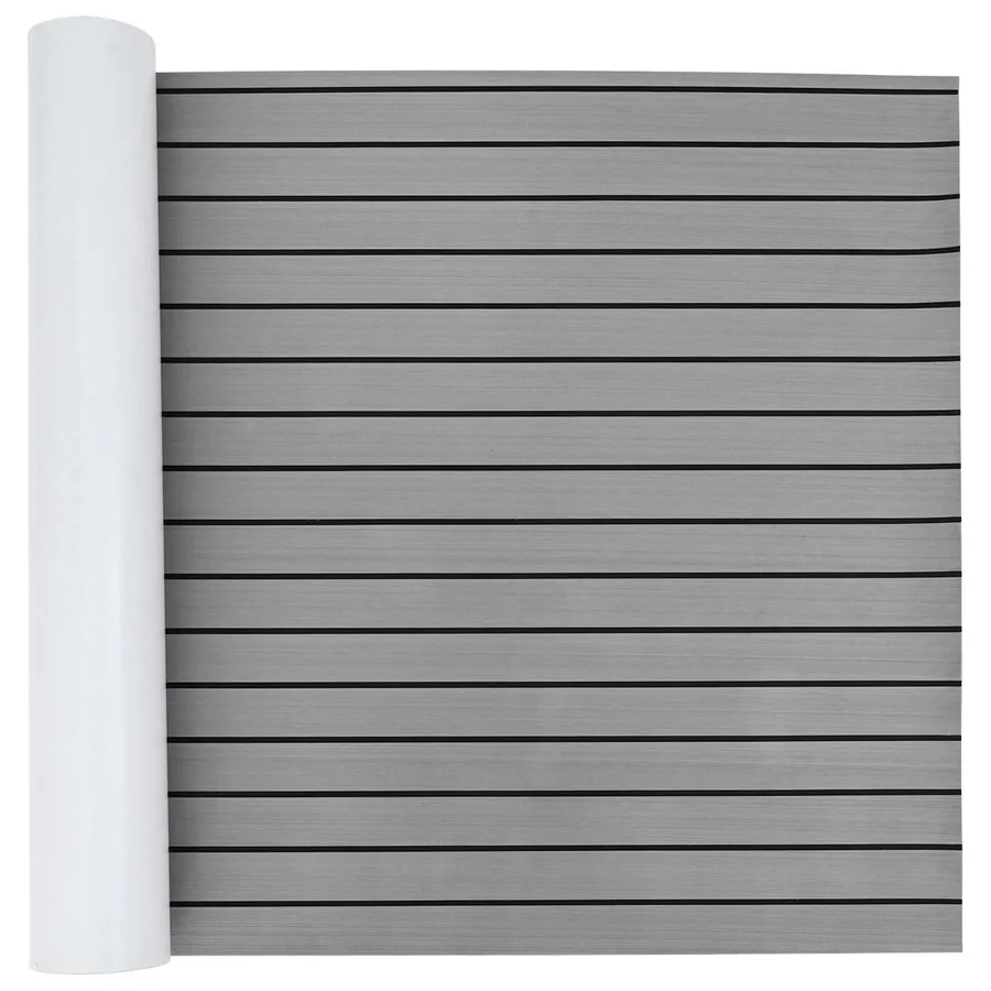 Tapis de bateau Rayé Gris clair et noir 240 x 90 cm EVA