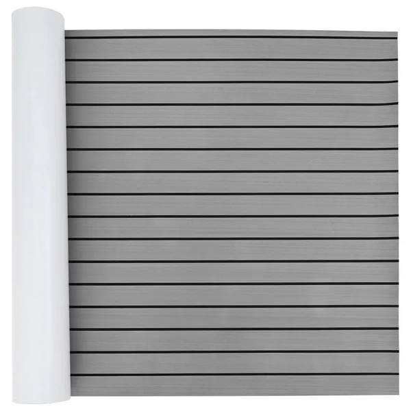Tapis de bateau Rayé Gris clair et noir 240 x 90 cm EVA
