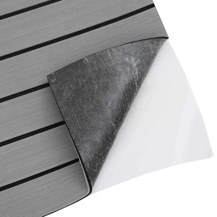 Tapis de bateau Rayé Gris clair et noir 240 x 90 cm EVA - 4