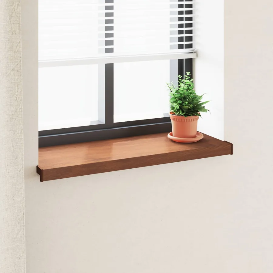 Appui de fenêtre Bois marron 100 x 30 x 4,5 cm PVC