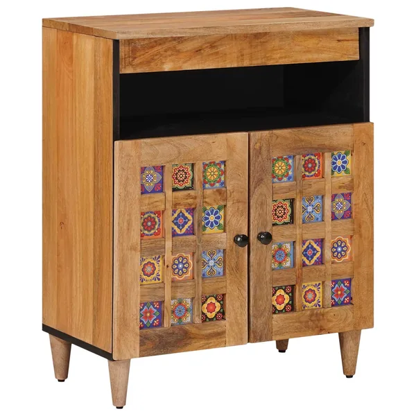 Buffet Naturel 60 x 33,5 x 75 cm Bois de mangue massif