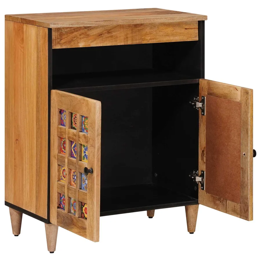 Buffet Naturel 60 x 33,5 x 75 cm Bois de mangue massif - 2