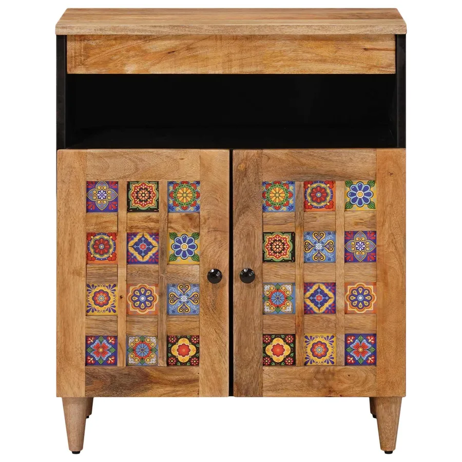 Buffet Naturel 60 x 33,5 x 75 cm Bois de mangue massif - 3