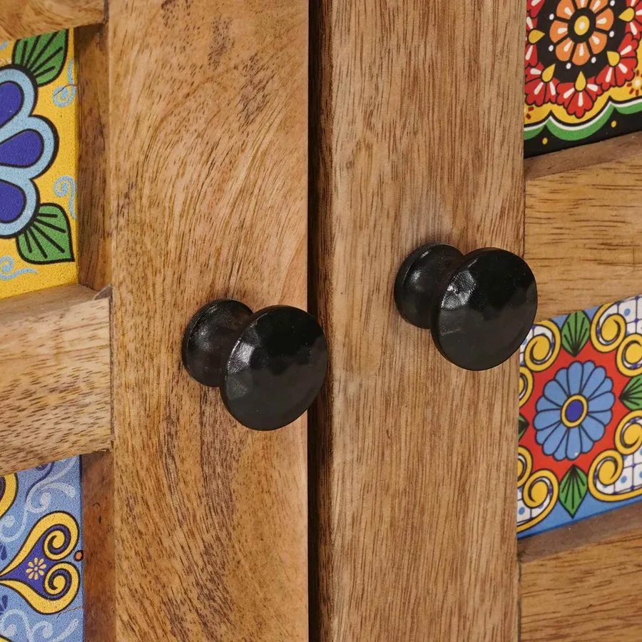 Buffet Naturel 60 x 33,5 x 75 cm Bois de mangue massif - 7