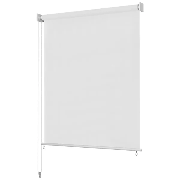 Store roulant d'extérieur 105 (l) x 140 (H) cm blanc