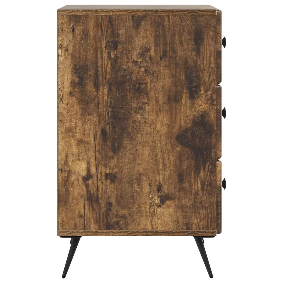 Cabinet de chevet avec tiroir Chêne fumé 43 x 41 x 66,5 cm - 6