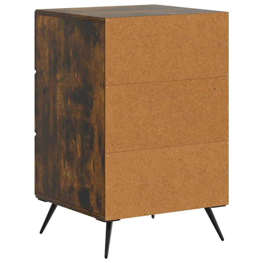 Cabinet de chevet avec tiroir Chêne fumé 43 x 41 x 66,5 cm - 7