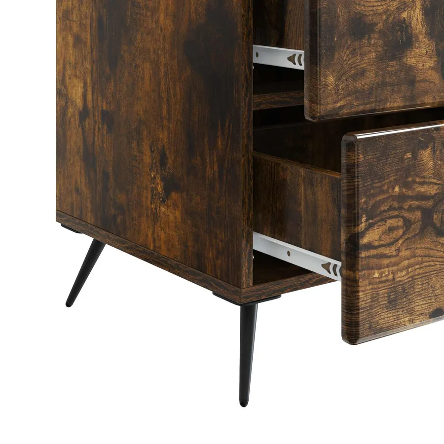 Cabinet de chevet avec tiroir Chêne fumé 43 x 41 x 66,5 cm - 9
