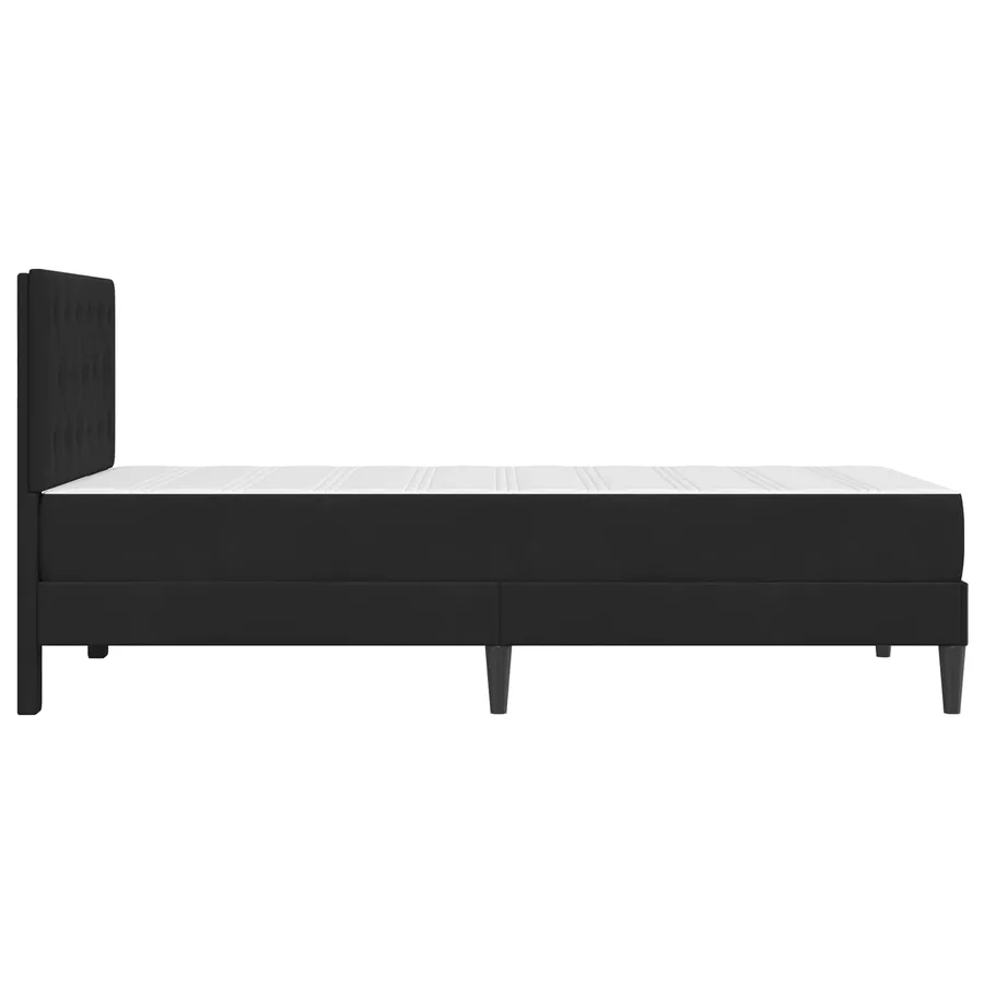 Cadre de lit avec matelas Noir 80 x 200 cm Velours - 7