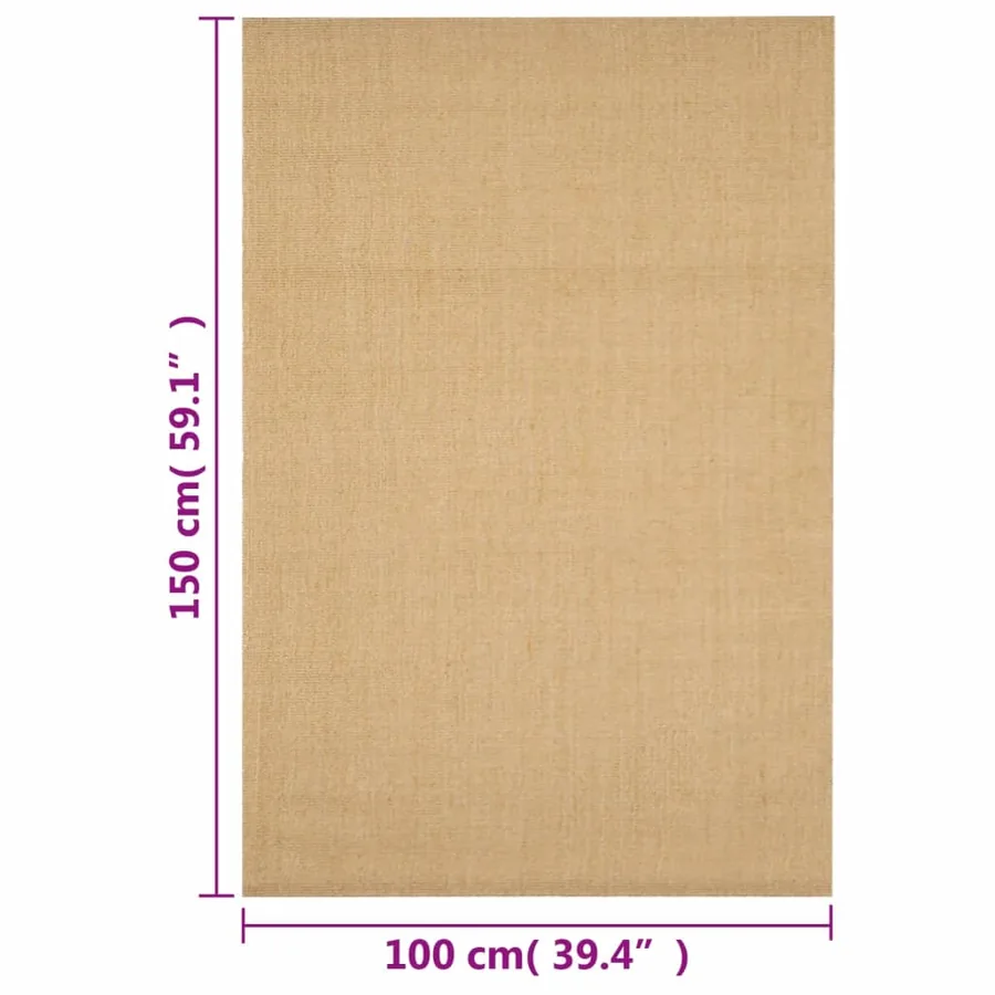 Tapis Sisal naturel 100x150 cm - 7
