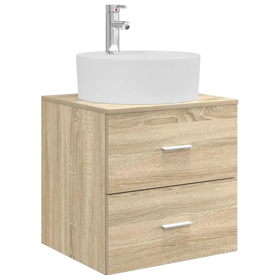Vanité de lavabo mural Chêne Sonoma 49,5 x 44,5 x 65 cm - 2