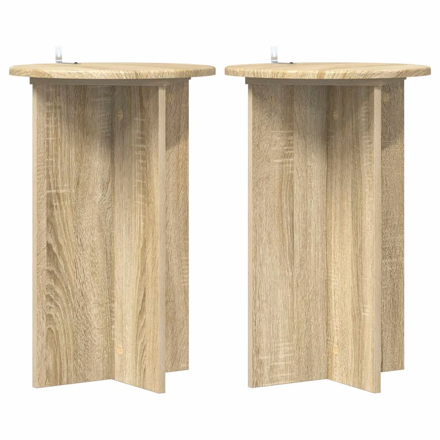 Support de Plante 2 pcs Chêne Sonoma Ø40 x 60 cm - 2
