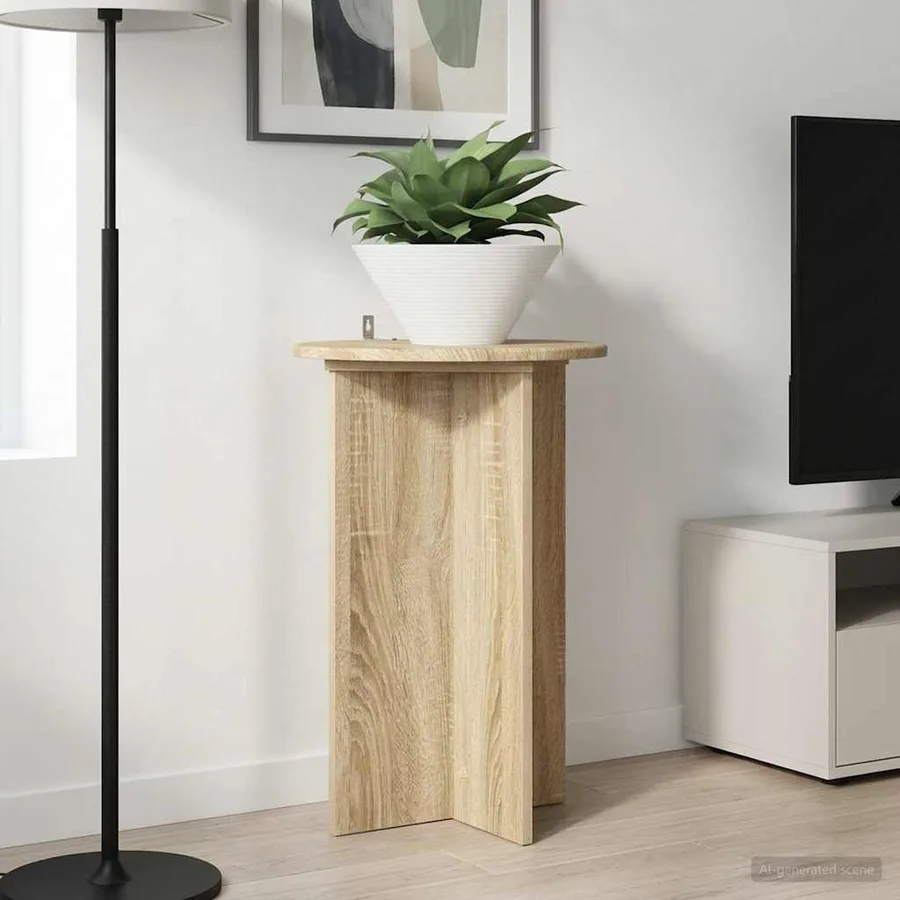Support de Plante 2 pcs Chêne Sonoma Ø40 x 60 cm - 4
