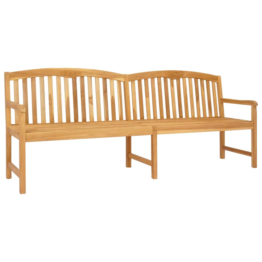 Banc en Bois Sculpté en Rose 228 x 60 x 90 cm Naturel - 2
