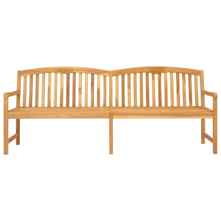 Banc en Bois Sculpté en Rose 228 x 60 x 90 cm Naturel - 3