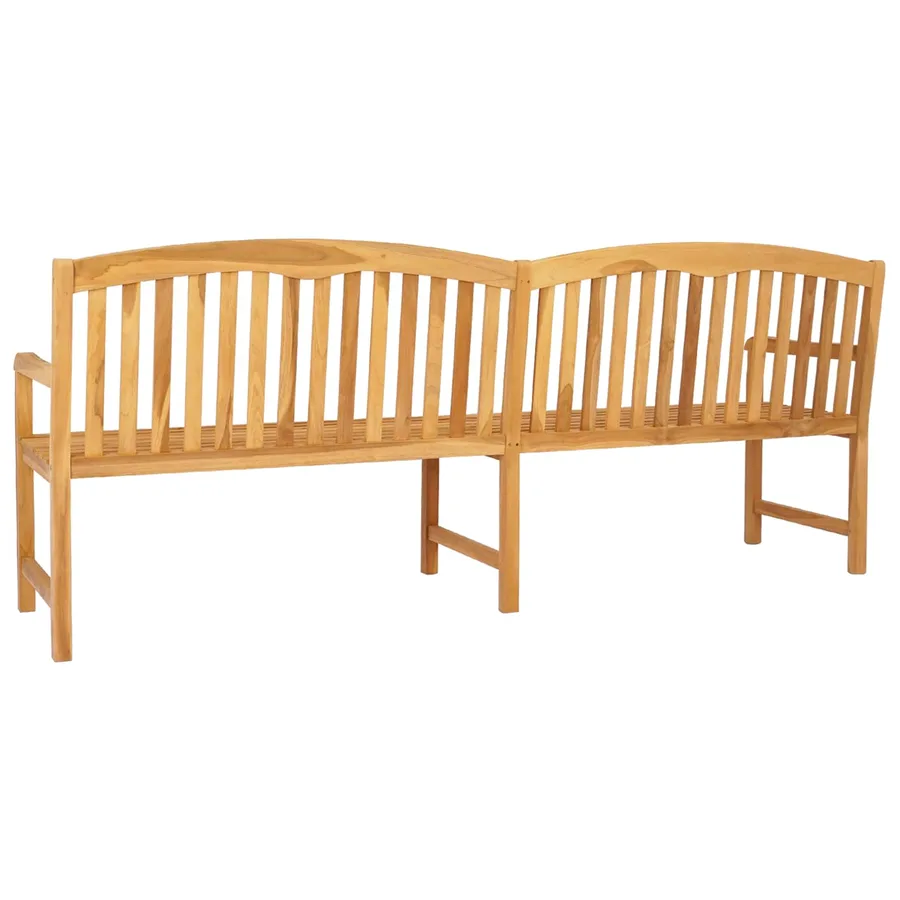 Banc en Bois Sculpté en Rose 228 x 60 x 90 cm Naturel - 5