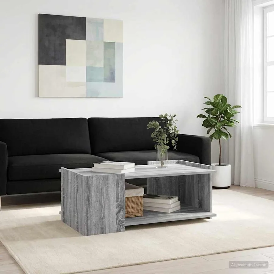 Table basse Sonoma gris 90 x 50 x 33 cm Bois d'ingénierie