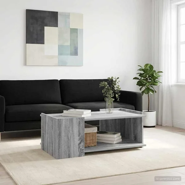 Table basse Sonoma gris 90 x 50 x 33 cm Bois d'ingénierie