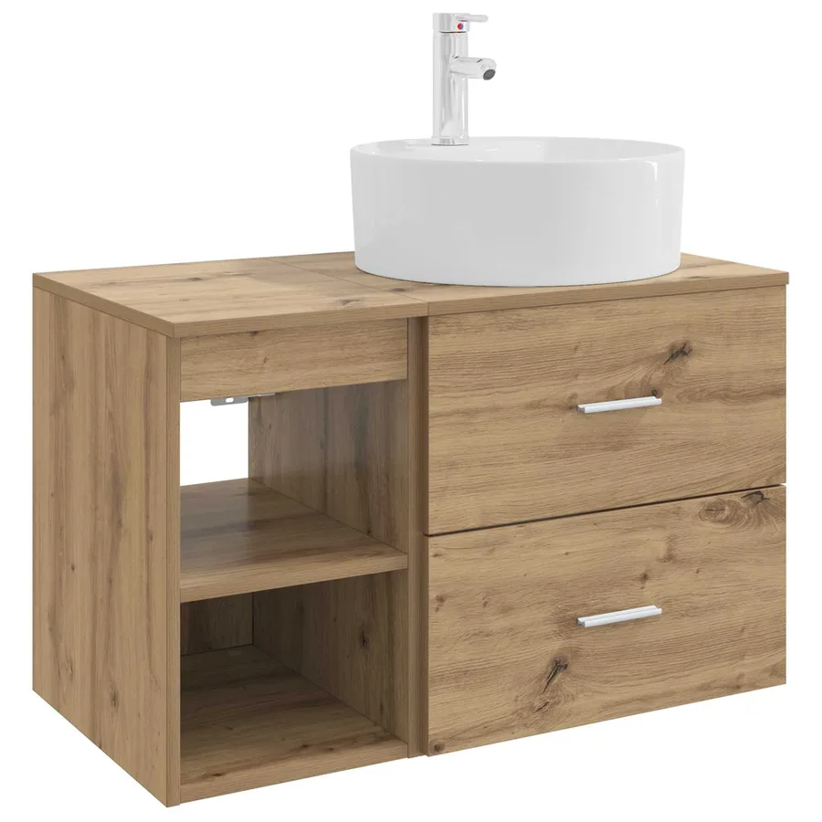 Ensemble de mobilier de salle de bain 2 pc Chêne artisanal - 2