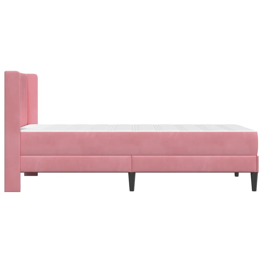 Cadre de lit avec matelas Rose 100 x 200 cm Velours - 7