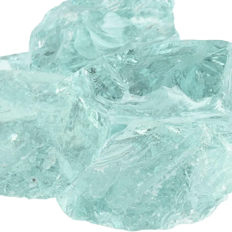 Pierres de Jardin Turquoise 12 cm Verre - 11