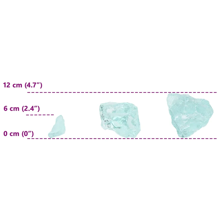 Pierres de Jardin Turquoise 12 cm Verre - 12