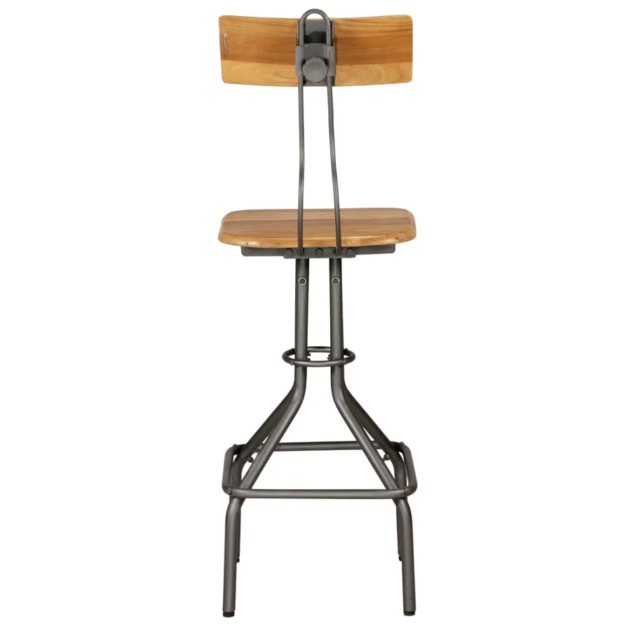 Ensemble de bar 3 pcs Teck recyclé massif - 11