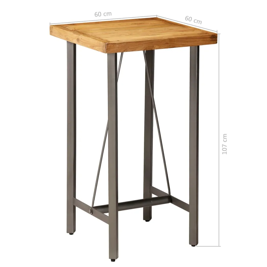 Ensemble de bar 3 pcs Teck recyclé massif - 17