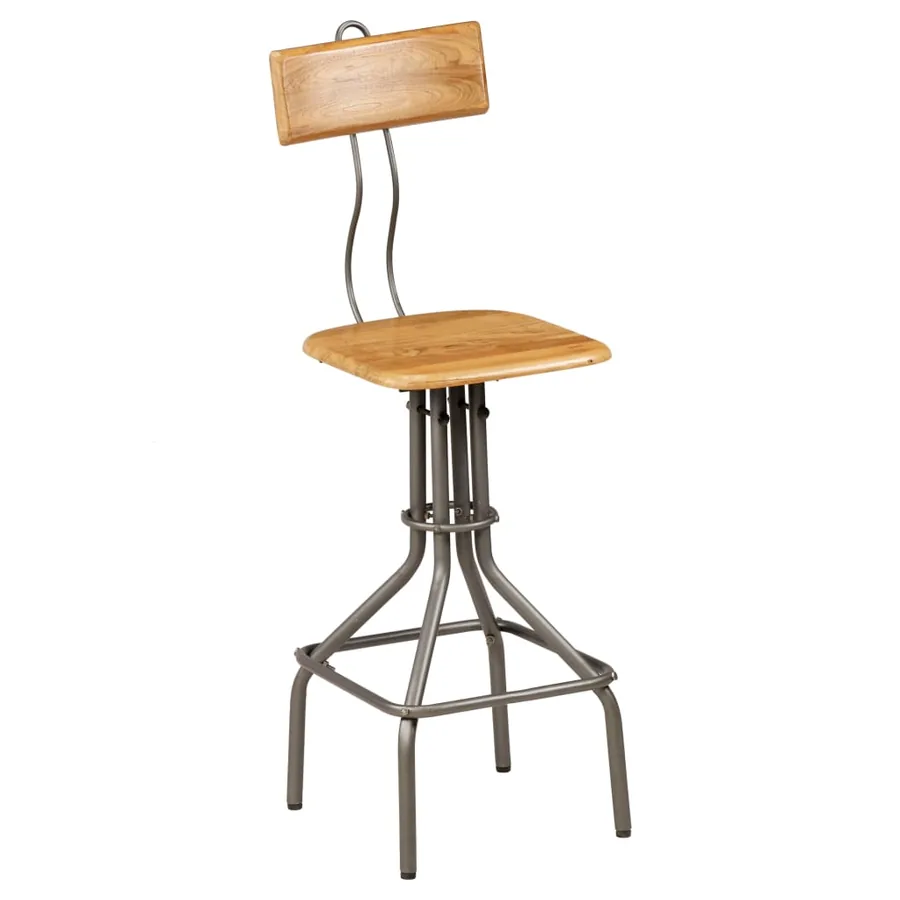 Ensemble de bar 3 pcs Teck recyclé massif - 8