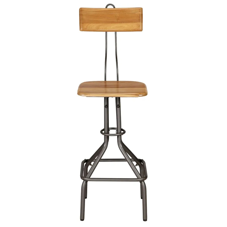 Ensemble de bar 3 pcs Teck recyclé massif - 9