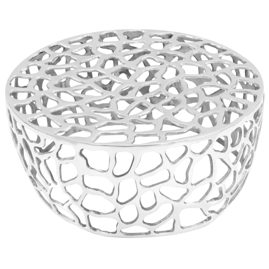 Table basse Aluminium moulé 70x30 cm Argenté - 2