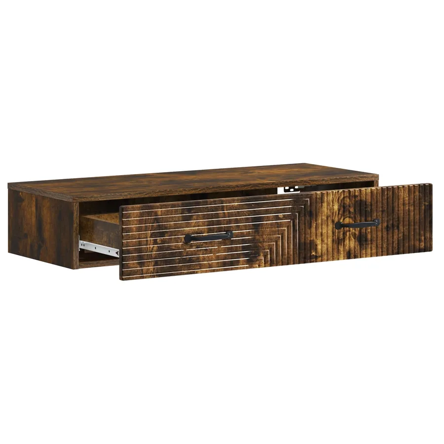 Table d'appoint murale Chêne fumé 87,5 x 34,5 x 17 cm - 4