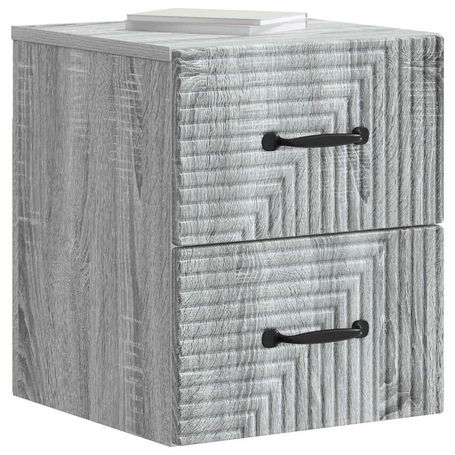 Cabinet de chevet mural Sonoma gris 34,5 x 33 x 40 cm - 3