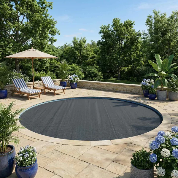Couverture de piscine solaire extra épaisse Ø 600 cm 400 μm